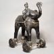 Handcrafted Brass Elephant Rider Rolling Toy Figurine