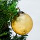 Amber Decorative Round Leaf Glass Hanging Ornament
