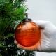 Amber Handmade Round Glass Hanging Ornament