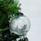 Clear Vintage Style Leaf Design Glass Christmas Ornament