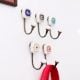 5 Pieces Multicolor Solid Gold Line Ceramic Wall Hook