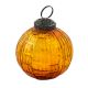 Amber Vintage Kugel Round Glass Christmas Ornament