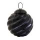 Black Ball Round Glass Christmas Ornament