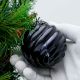 Black Ball Round Glass Christmas Ornament