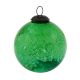 Green Vintage Round Glass Christmas Ornament
