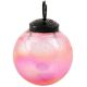 Pink Vintage Style Round Glass Christmas Ornament