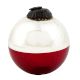Red Vintage Style Round Glass Christmas Ornament