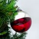 Red Vintage Style Round Glass Christmas Ornament