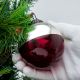 Red Vintage Style Round Glass Christmas Ornament