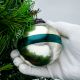 Vintage Turquoise Style Round Glass Christmas Ornament
