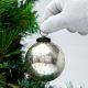 Silver Style Round Glass Christmas Ornament