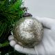 Antique Silver Style Round Glass Christmas Ornament