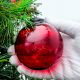 Blood Red Plum Star Cut Christmas Hanging