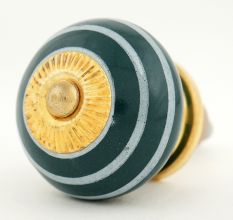 Dark Green Strip Knob