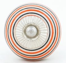 Orange Black Striped Knobs