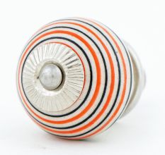 Orange Black Striped Knobs