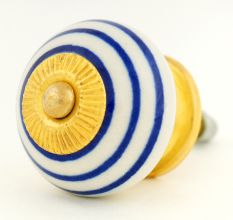 White Navy Blue Knob