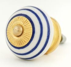 White Navy Blue Knob