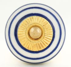 White Navy Blue Knob