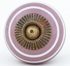 Purple Striped Small Ceramic Knobs
