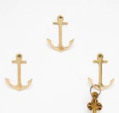 3 Pieces Vintage Anchor Decorative Wall Hooks