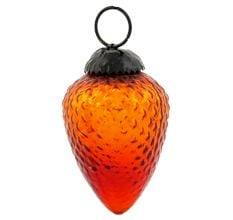 Amber Vintage Glass Christmas Tree Ornament