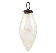 Silver Vintage style Mercury Glass Christmas Ornament