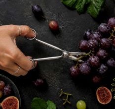 Handcrafted Silver Grape Shears Classic Fruit Scissors