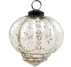 Silver Style Dome Mercury Glass Christmas Ornament