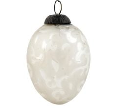 Silver Vintage Mercury Glass Christmas Ornament