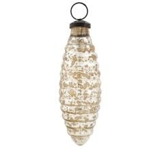 Silver Vintage Mercury Glass Christmas Ornament