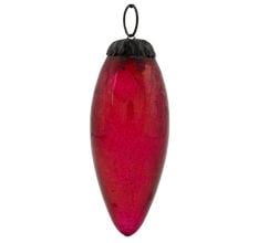 Red Vintage Glass Christmas Ornament