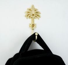Handmade Golden Palm Tree Iron Wall Hook