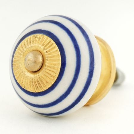 White Navy Blue Knob