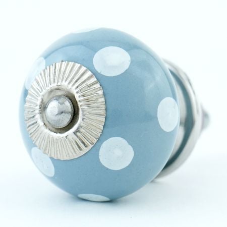 Grey Dotted Ceramic Cabinet Knobs Online