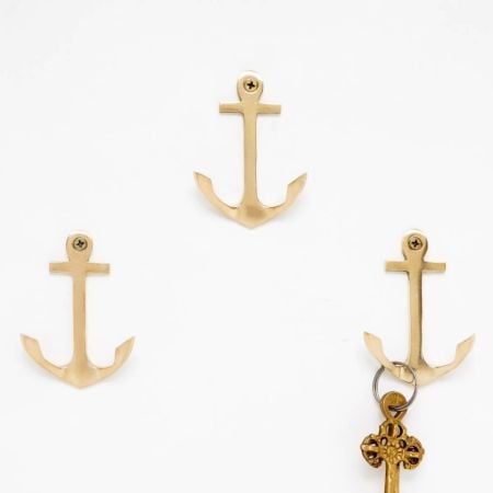 3 Pieces Vintage Anchor Decorative Wall Hooks