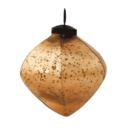 Gold Decorative Mercury Glass Diamond Shape Hanging Ornament