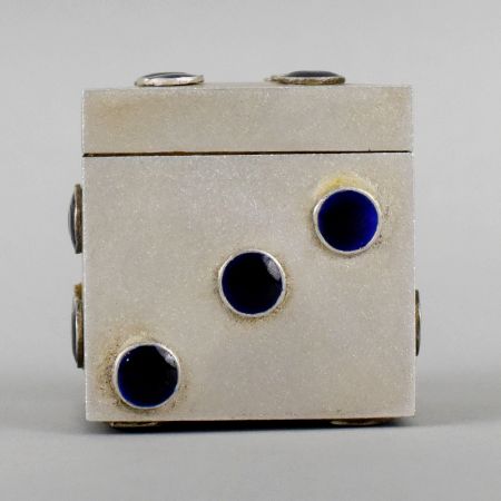 Handcrafted Silver Dice Design Storage Box Keepsake