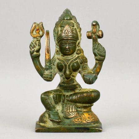 Handcrafted Brass Devi Murti Antique Finish Pooja Idol