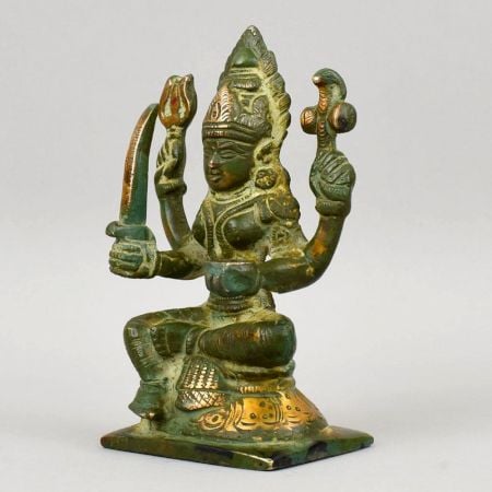 Handcrafted Brass Devi Murti Antique Finish Pooja Idol