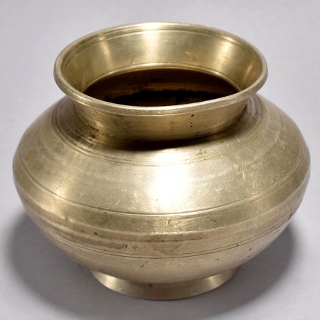 Vintage Finish White Metal Holy Water Pot for Rituals