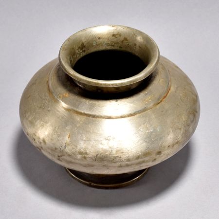 Indian Handcrafted Holy Water Pot Made of White Metal
