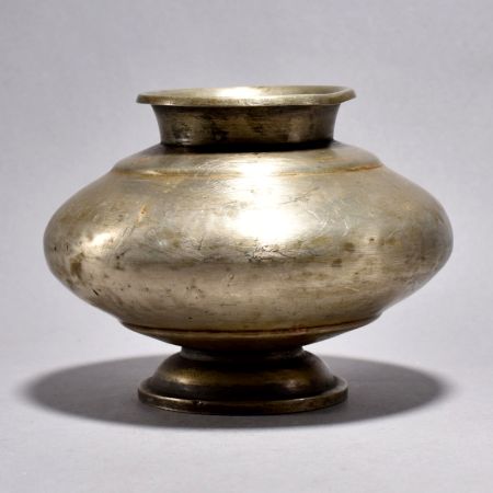 Indian Handcrafted Holy Water Pot Made of White Metal
