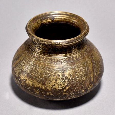 Vintage Finest Brass Holy Water Pot for Hindu Rituals