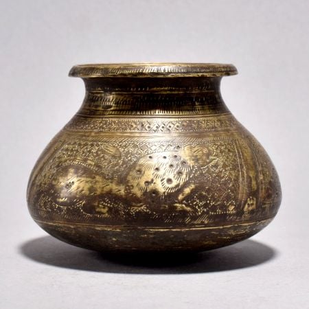 Vintage Finest Brass Holy Water Pot for Hindu Rituals