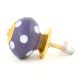 Purple Polka Dot Ceramic Drawer Knob