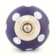 Purple Polka Dot Ceramic Drawer Knob