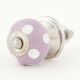 Light Purple Polka Dot Small Dresser Knob