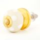 Cream White Polka Dot Small Dresser Knob