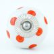 Orange White Polka Dot Cabinet Knob